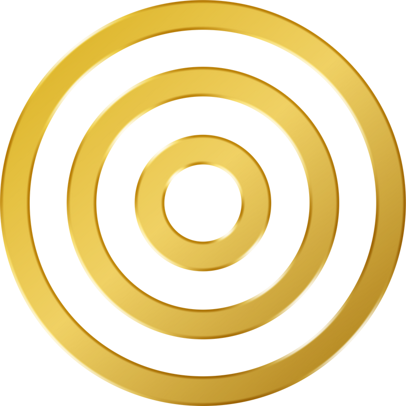 3D Gold Target Icon