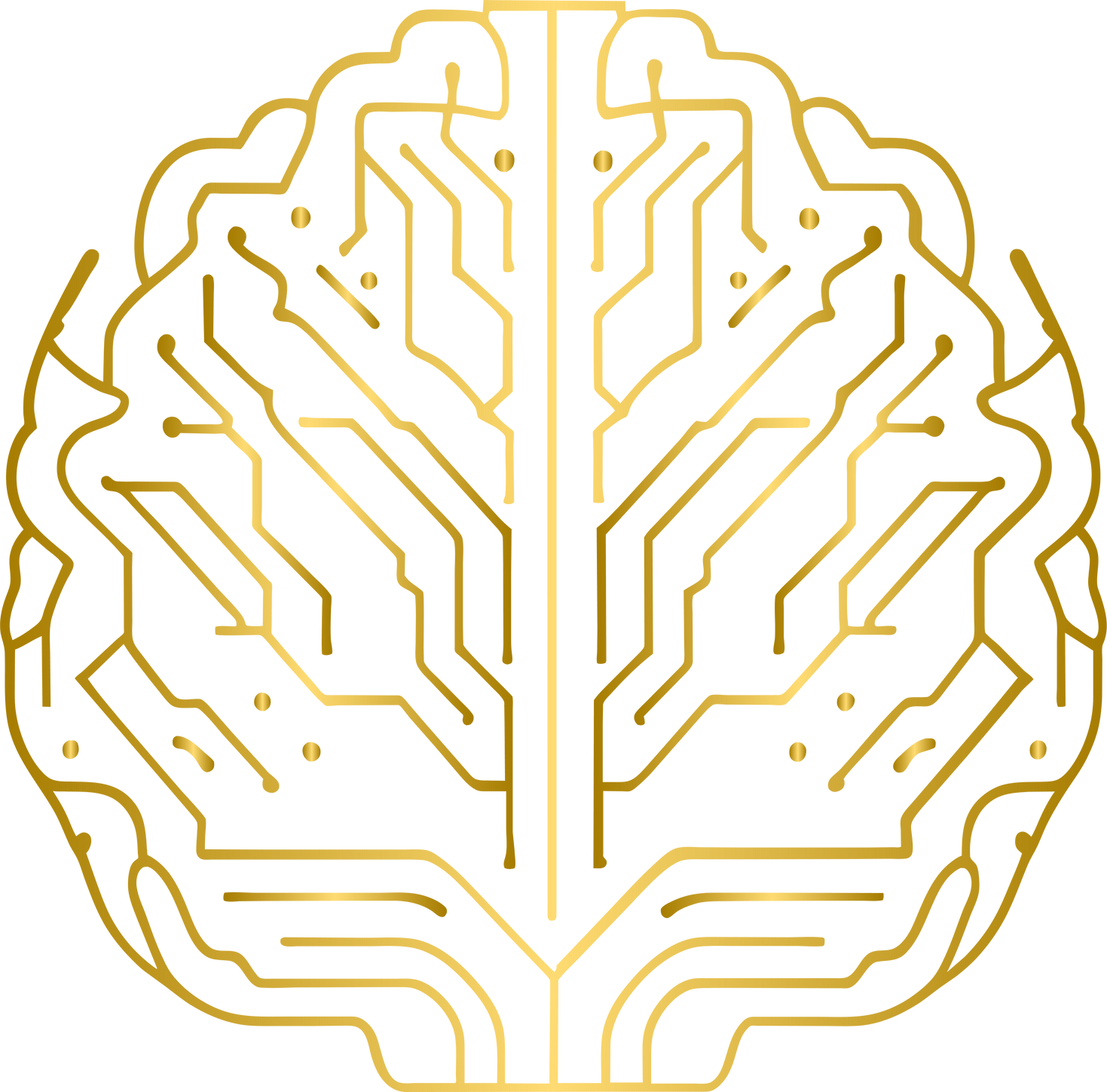 Golden neural network in the brain